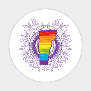 Vermont Mandala Pride Magnet